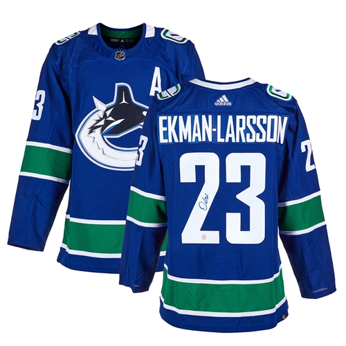 Oliver Ekman-Larsson Vancouver Canucks Autographed Adidas Jersey