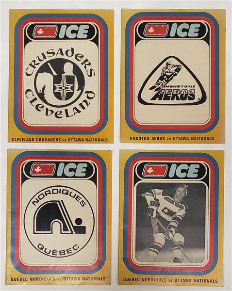 Lot Of 4 Original Ottawa Nationals 1972 On Ice WHA Programs