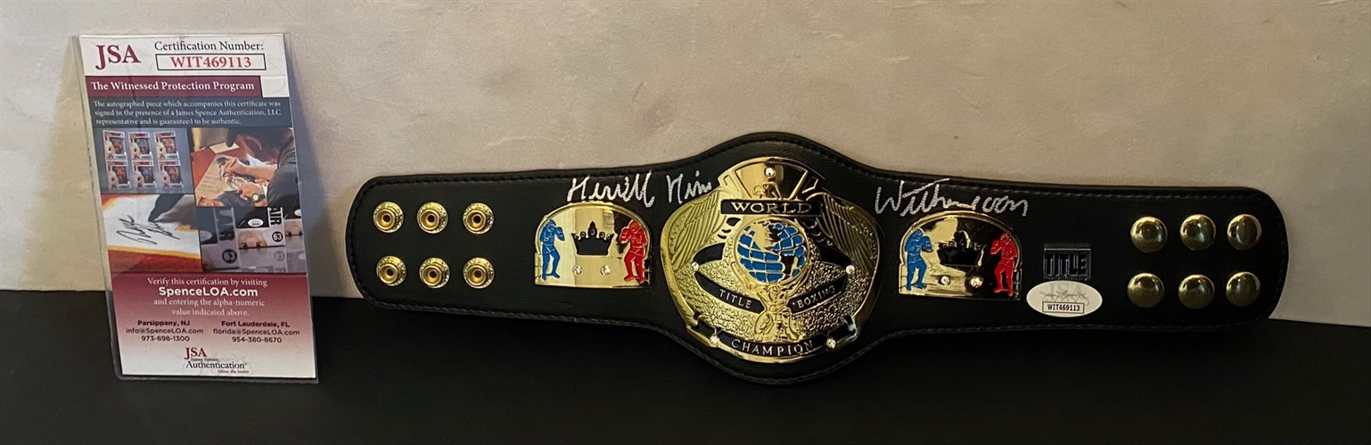 Terrible Tim Witherspoon Signed Mini Championship Boxing Belt - JSA