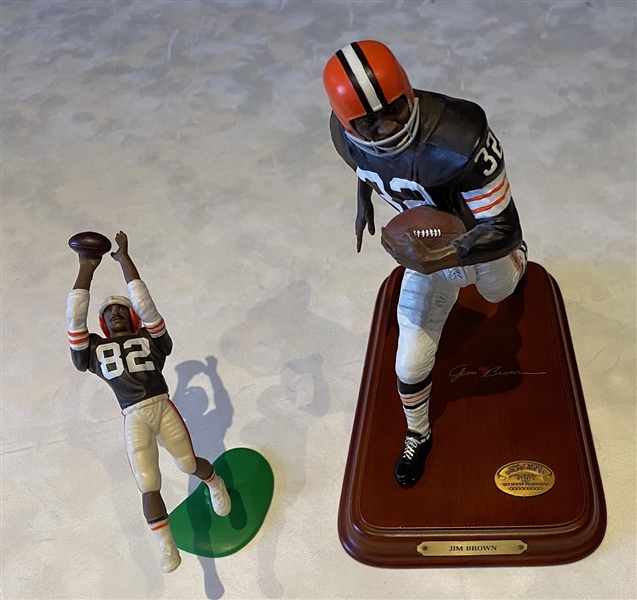 Jim Brown & Ozzie Newsome Cleveland Browns Figurines - Lot of 2 (Flawed)