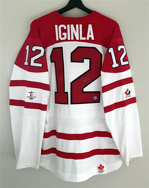 Jarome Iginla Team Canada Signed Vancouver 2010 Nike Olympic Jersey (Flawed)