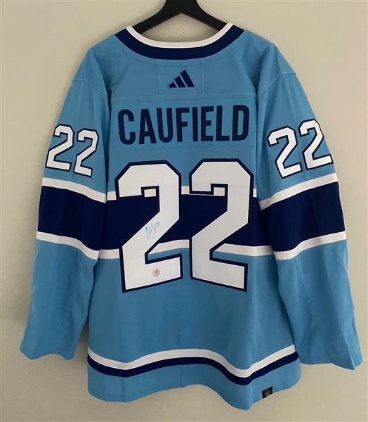 Cole Caufield Montreal Canadiens Signed 2022 Reverse Retro Adidas Jersey