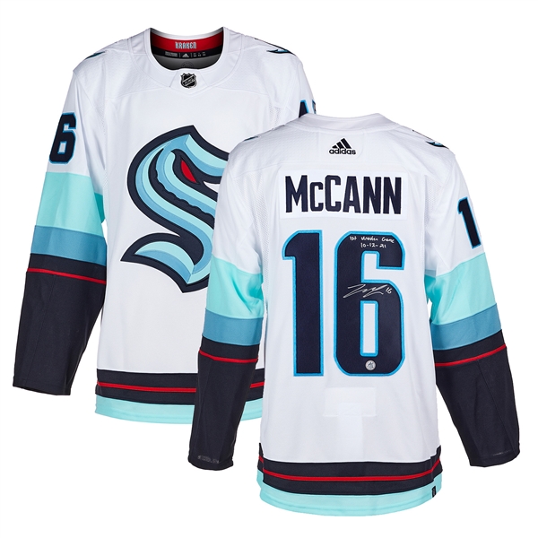 Jared McCann Signed Seattle Kraken Franchise Debut Adidas Jersey