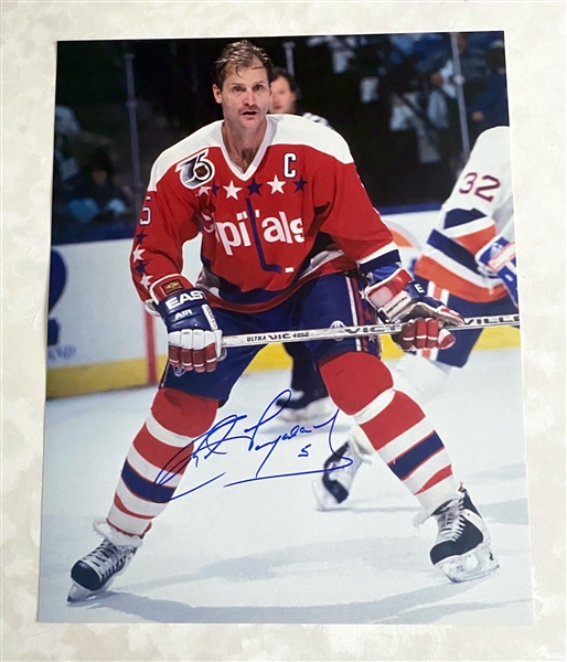 Rod Langway Washington Capitals Autographed Captain 16x20 Photo