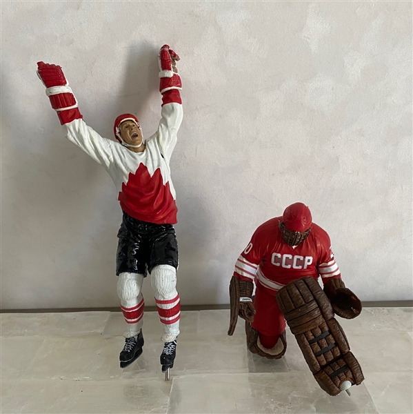 Paul Henderson & Vladislav Tretiak 1972 Summit Series Figurines Lot of 2 (Flawed)