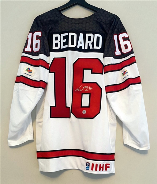 Connor Bedard Signed Team Canada White Nike Jersey