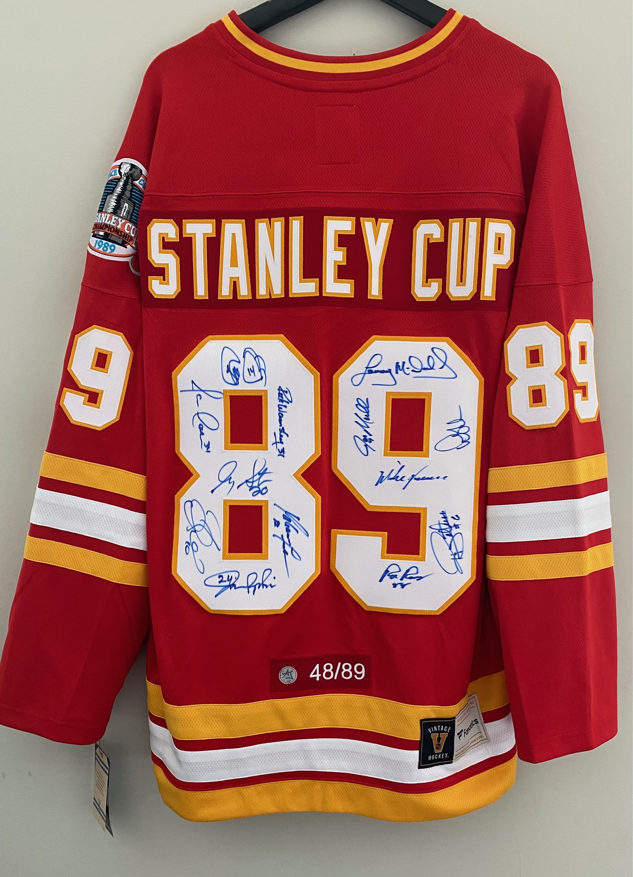 flames signed jersey