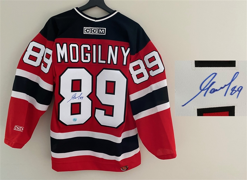 Alexander Mogilny New Jersey Devils Signed CCM Jersey (Flawed)