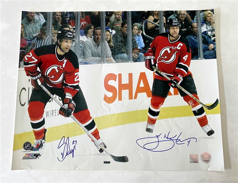 Scott Stevens & Scott Niedermayer New Jersey Devils Signed "Great Scott" 16x20 Photo (Flawed)