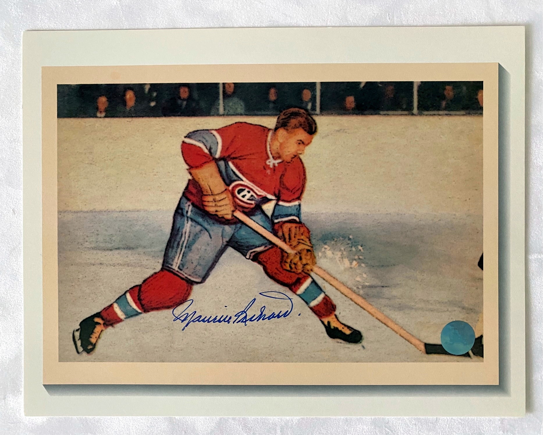 Maurice Richard Montreal Canadiens Signed Parkhurst Card 8x10 Photo