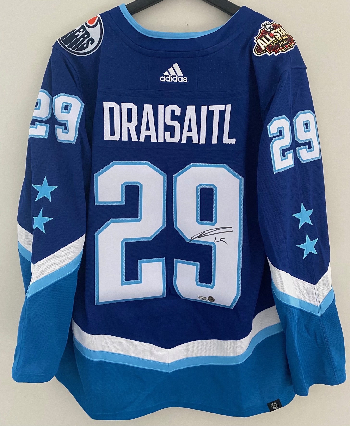 Leon Draisaitl Edmonton Oilers Signed 2022 NHL All-Star Game Adidas Jersey - Fanatics
