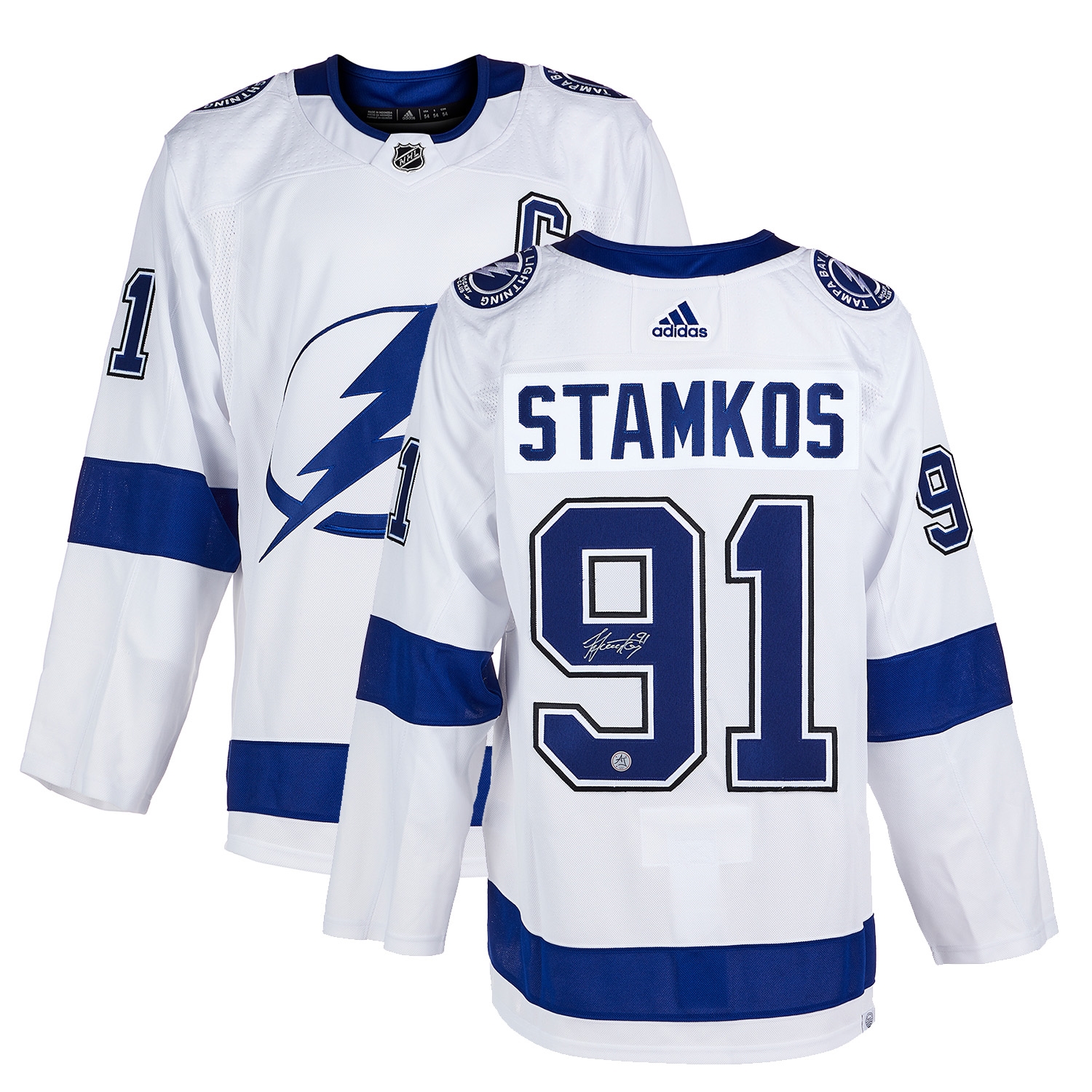Steven Stamkos Signed Tampa Bay Lightning White Adidas Jersey