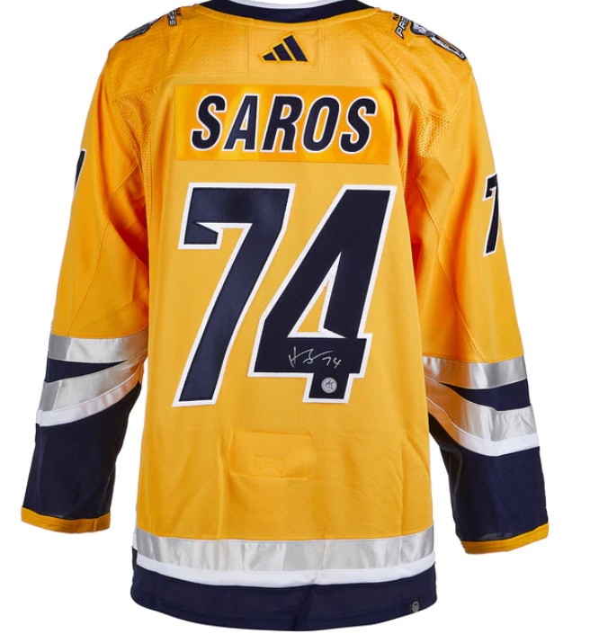 Juuse Saros Signed Nashville Predators Reverse Retro 22 Adidas Jersey