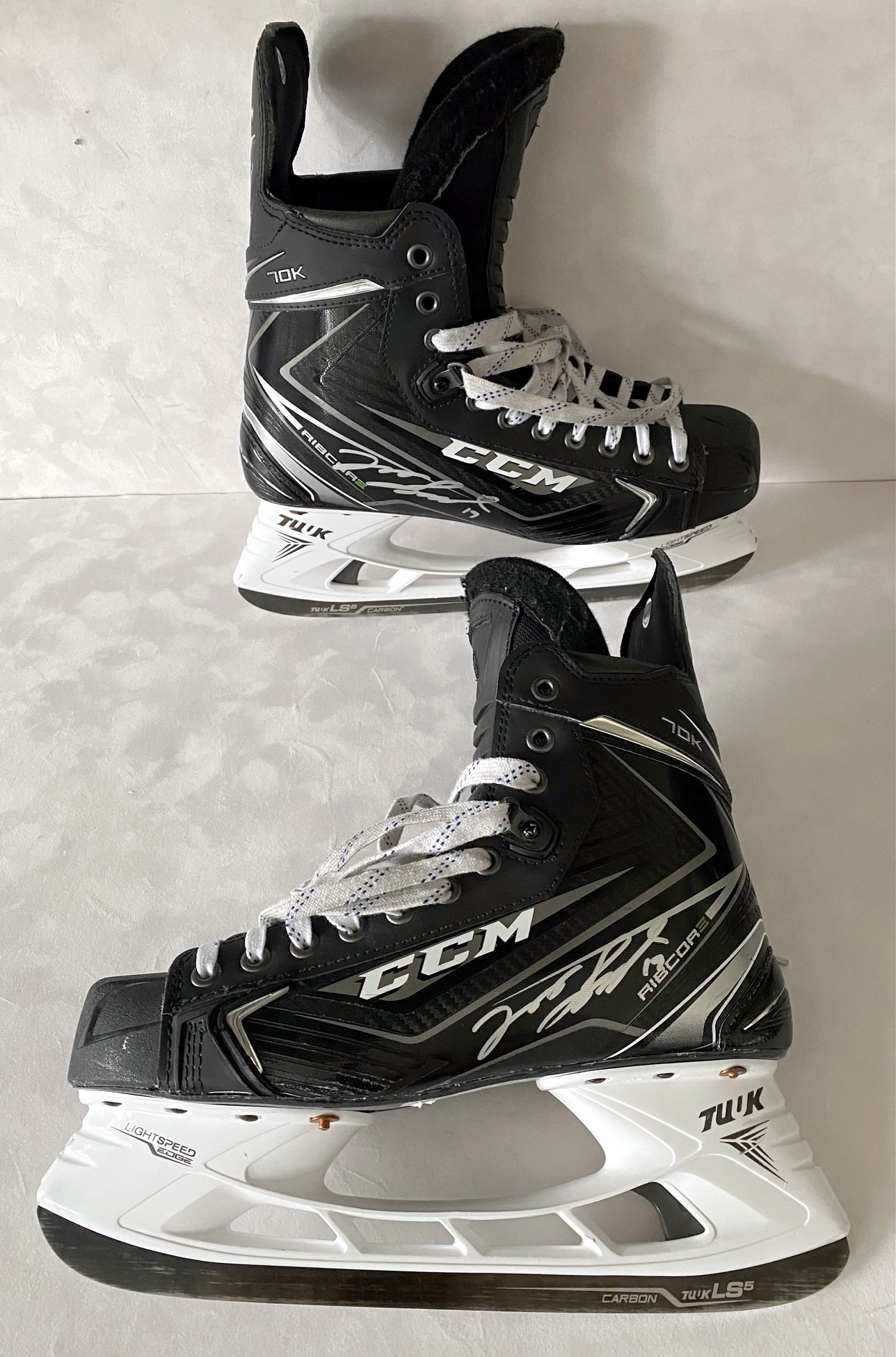 Jason Spezza Toronto Maple Leafs Game Used & Signed CCM Hockey Skates with Embroidered #19