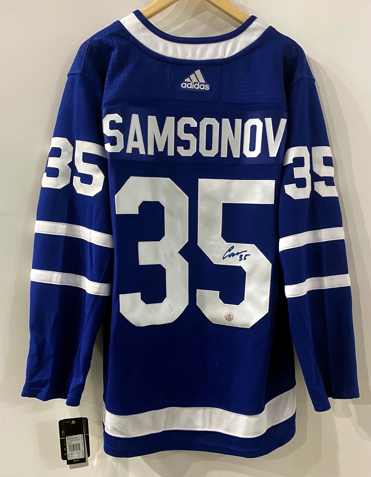 Ilya Samsonov Autographed Toronto Maple Leafs Adidas Jersey