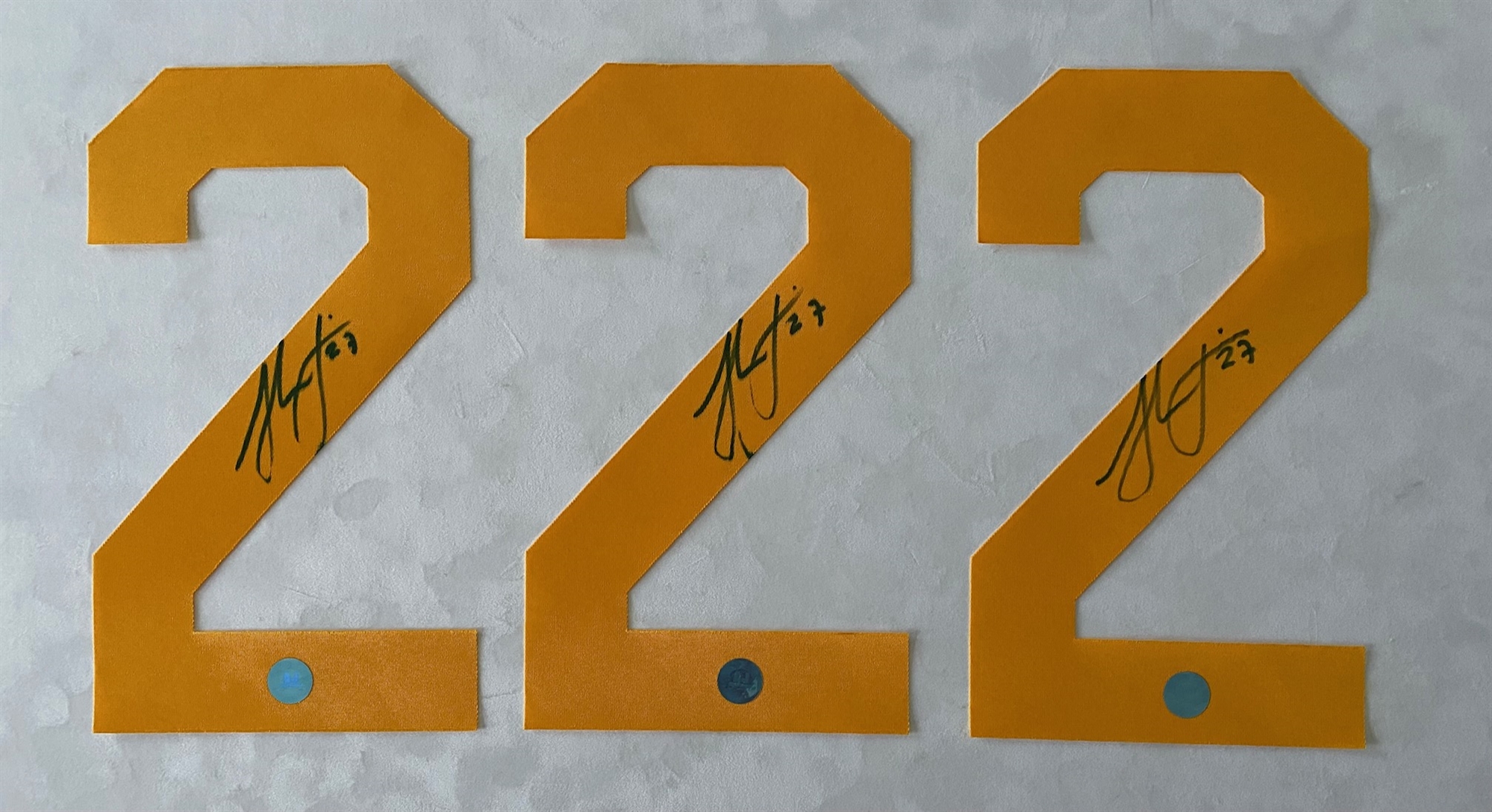 Hampus Lindholm Boston Bruins Signed Lot of 3 Loose Jersey Numbers