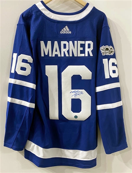 Mitch Marner Toronto Maple Leafs Signed NHL 100th Adidas Jersey