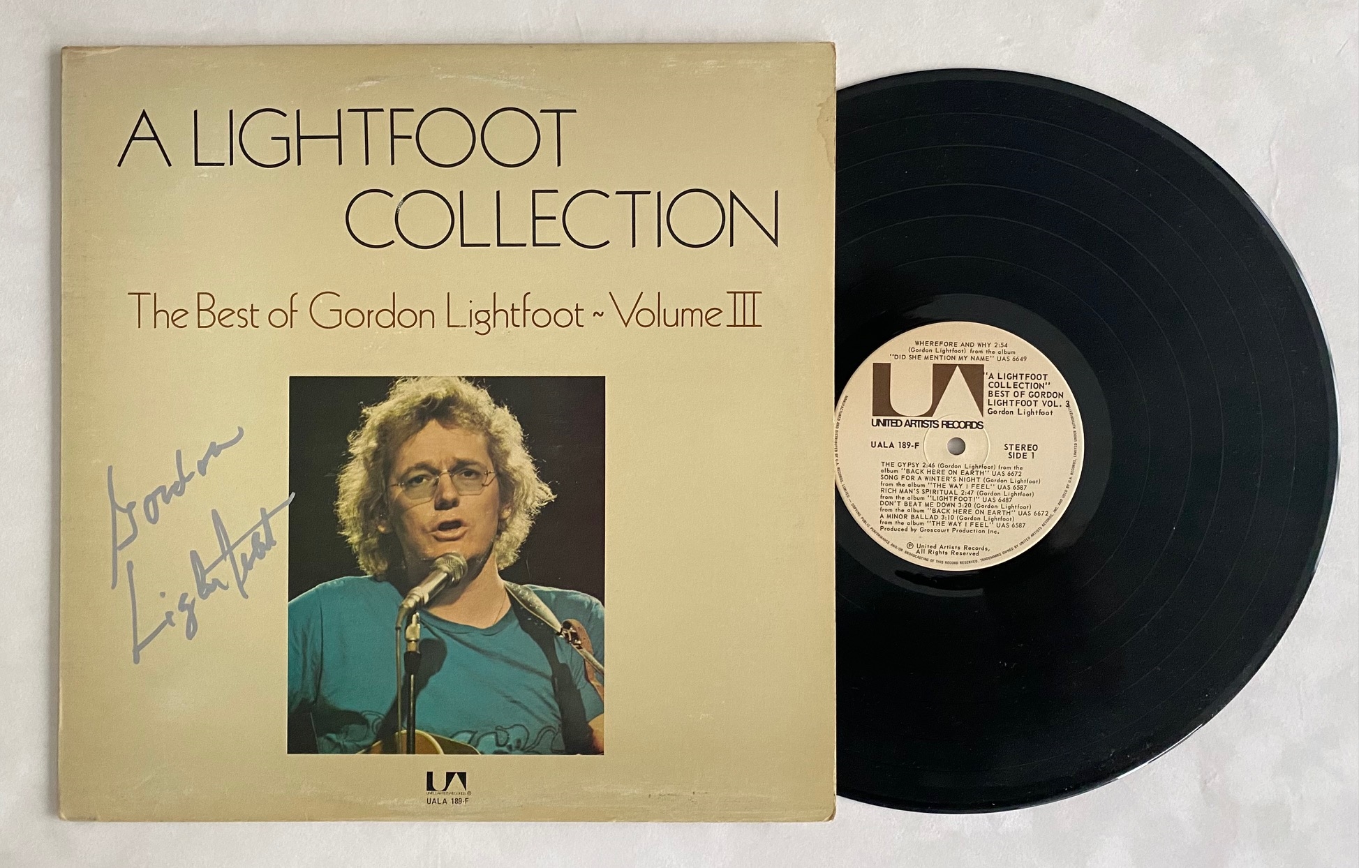 Gordon Lightfoot Signed "A Lightfoot Collection, Best of Vol. 3" Record Album & Vinyl