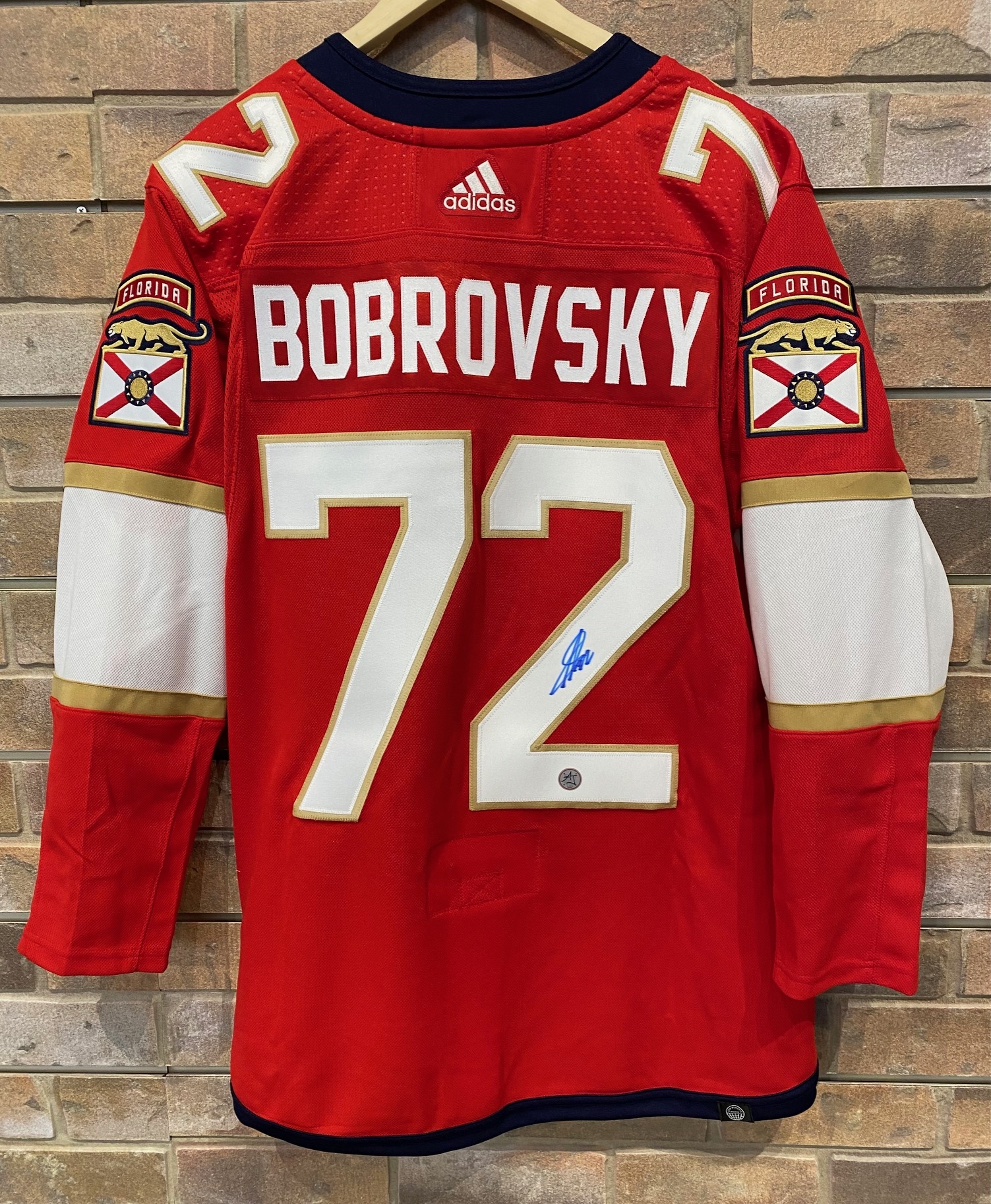 Sergei Bobrovsky Florida Panthers Signed 2023 Stanley Cup Finals Adidas Jersey