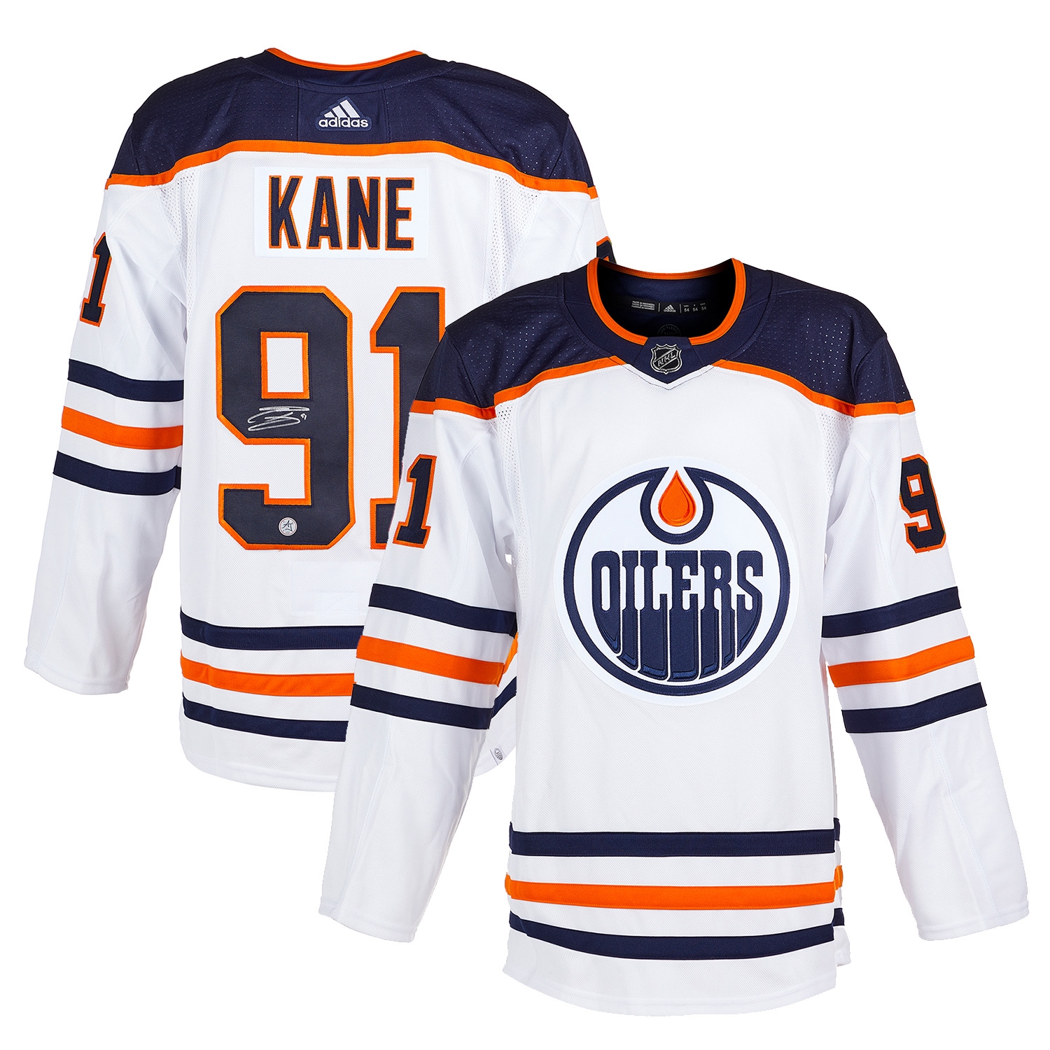 Evander Kane Signed Edmonton Oilers White Adidas Jersey