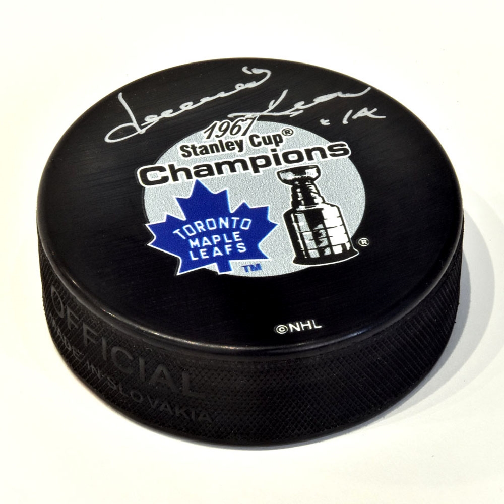 Dave Keon Toronto Maple Leafs Autographed 1967 Stanley Cup Puck