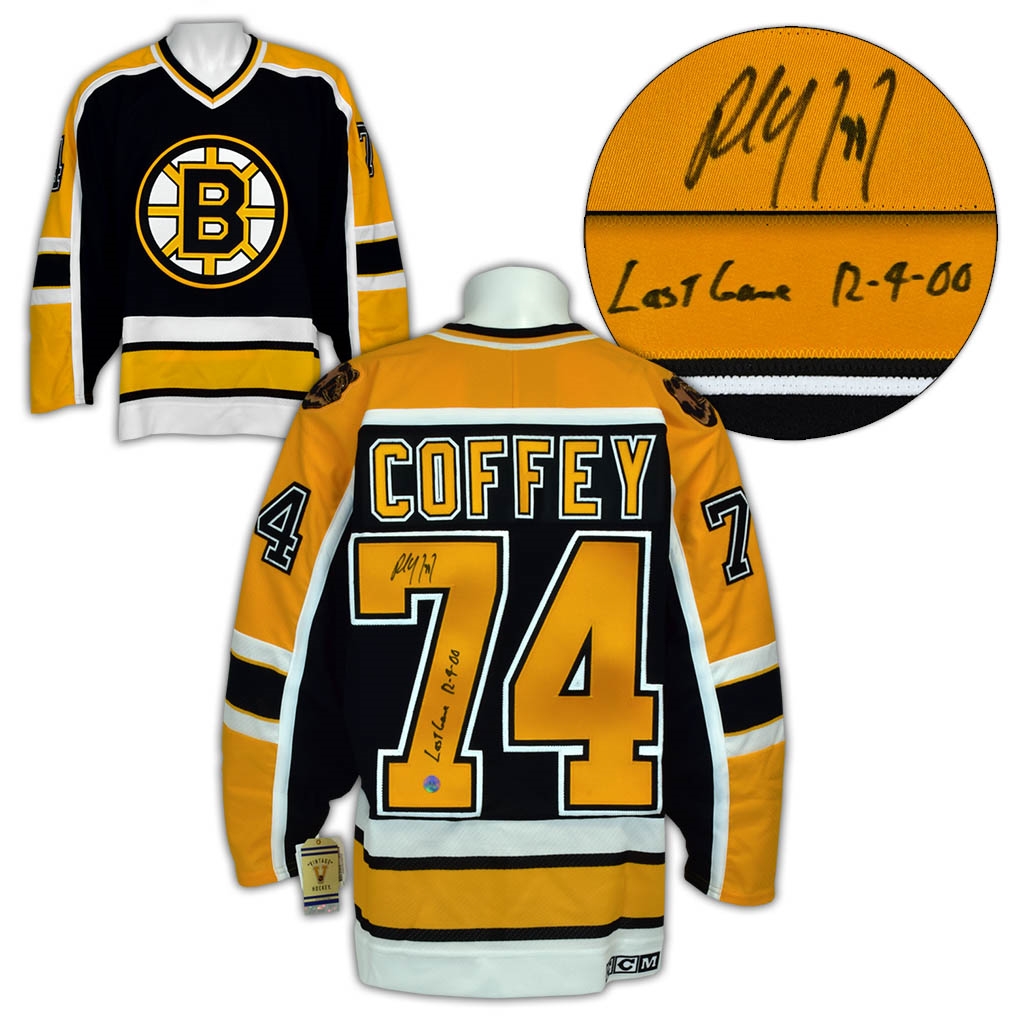 Paul Coffey Boston Bruins Signed & Dated Last Game Vintage CCM Jersey