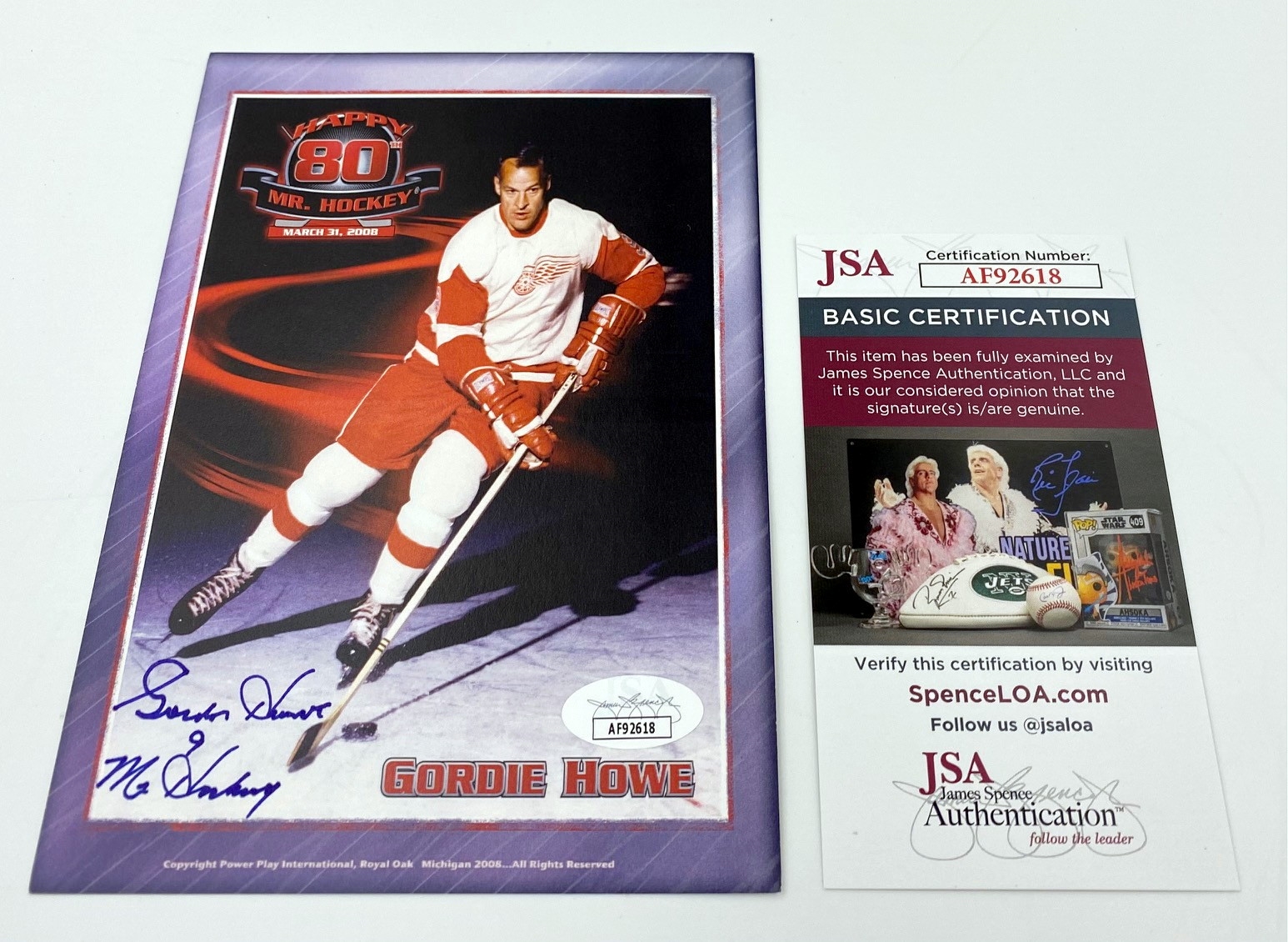 Gordie Howe Detroit Red Wings Signed Happy 80th Birthday 5x7 Photo with Mr Hockey Note - JSA