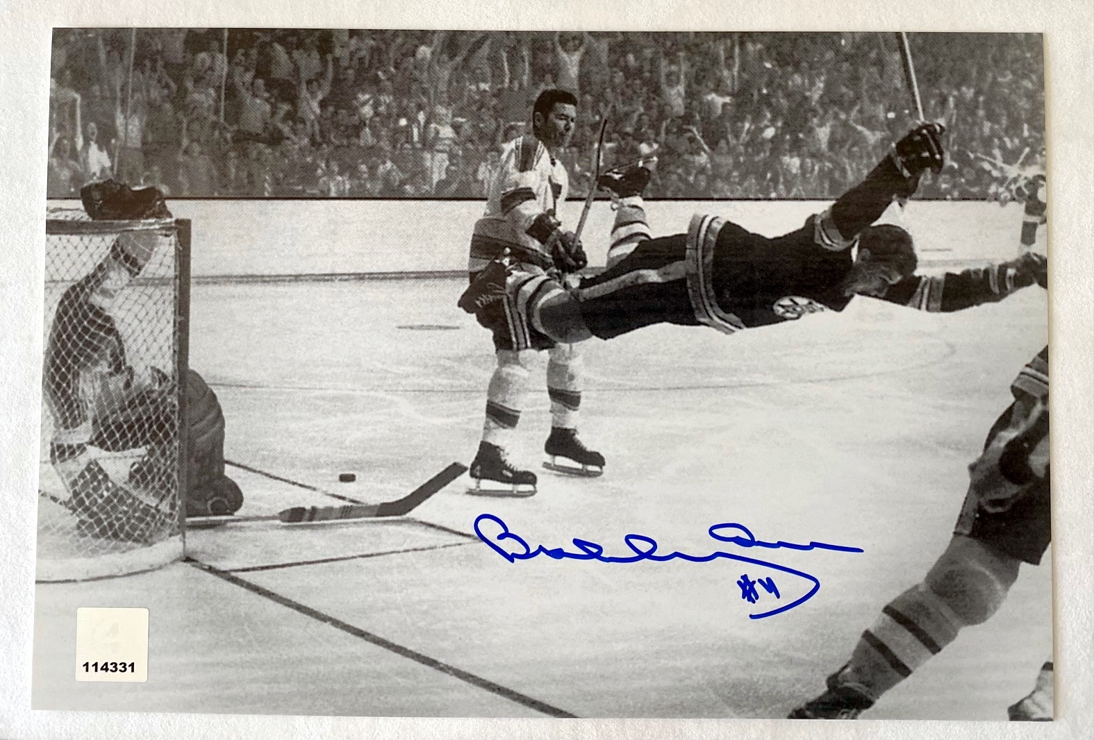 Bobby Orr Boston Bruins Signed Stanley Cup Winning Goal 8x12 Photo