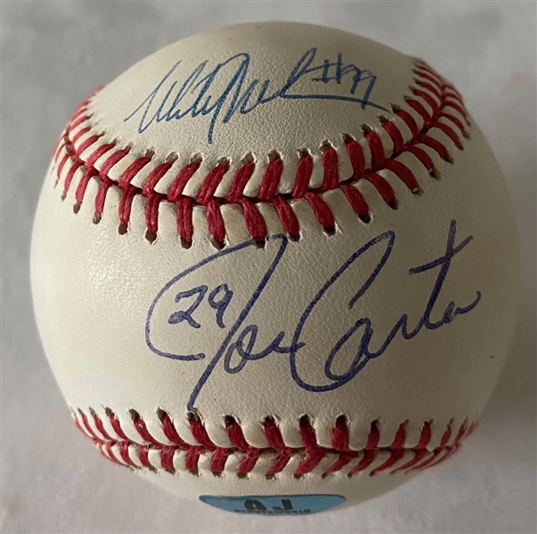 Joe Carter & Mitch Williams Signed Official 1993 World Series MLB Baseball