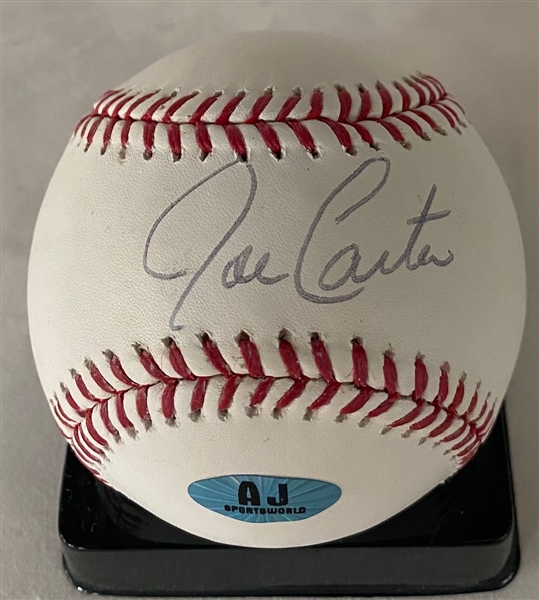 Joe Carter Toronto Blue Jays Signed Official Major League Baseball (Flawed)