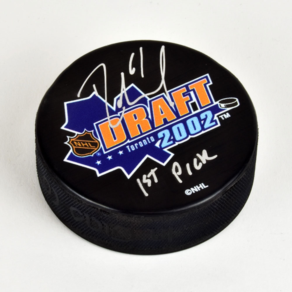 Rick Nash Signed 2002 NHL Entry Draft Puck with 1st Pick Note