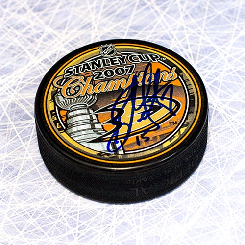 Ryan Getzlaf Anaheim Ducks Autographed 2007 Stanley Cup Puck
