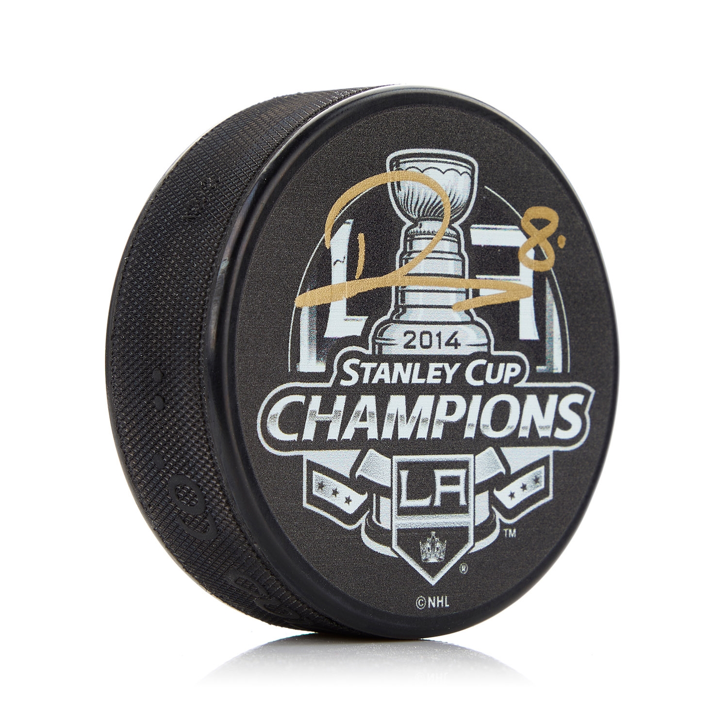 Drew Doughty Los Angeles Kings Autographed 2014 Stanley Cup Puck