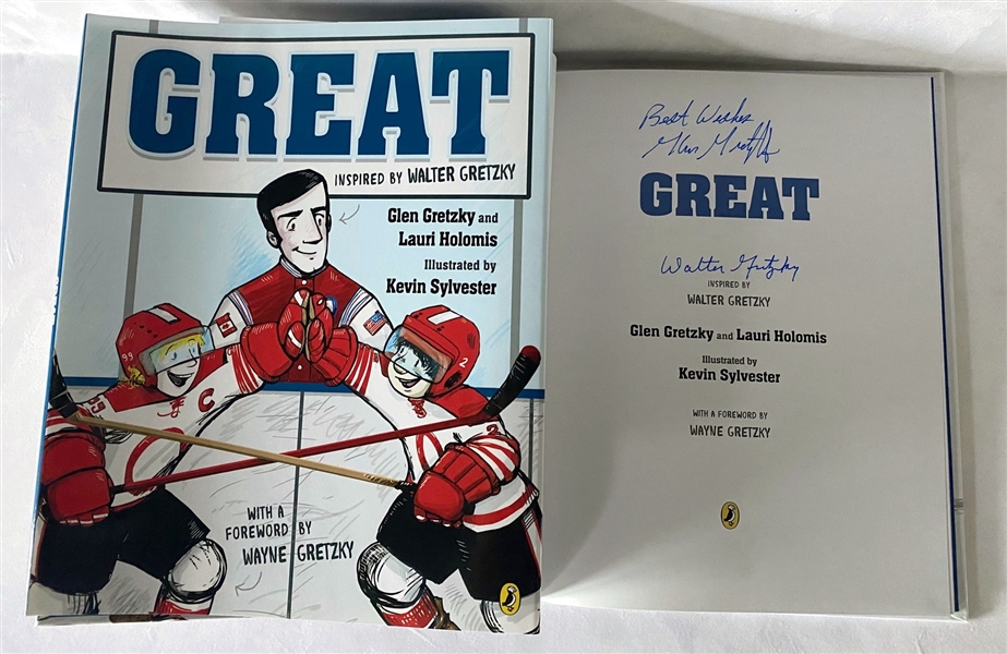 Walter Gretzky & Glenn Gretzky Dual Signed "Great" Hardcover Book