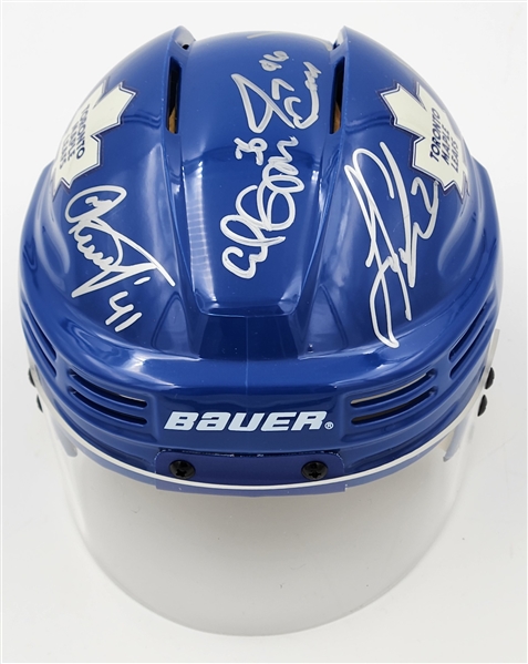 Toronto Maple Leafs Mini Helmet Signed By 11 With Schenn Reimer & Bozak