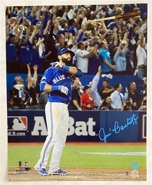 Jose Bautista Toronto Blue Jays Signed "Bat Flip" 16x20 Photo #98/500