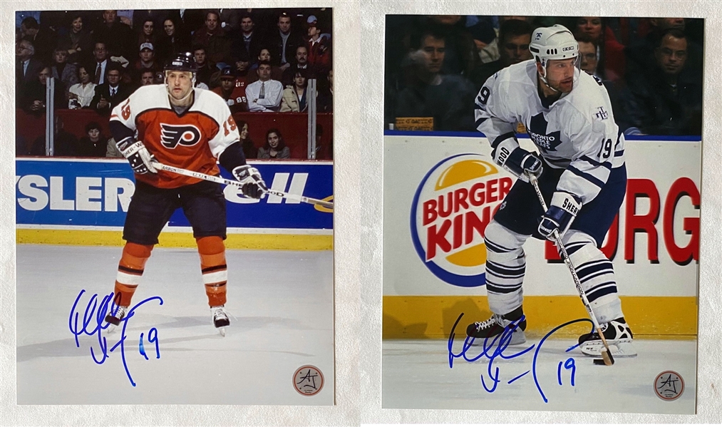 Mikael Renberg Signed Flyers & Maple Leafs 8x10 Photos - Lot of 2 (Flawed)