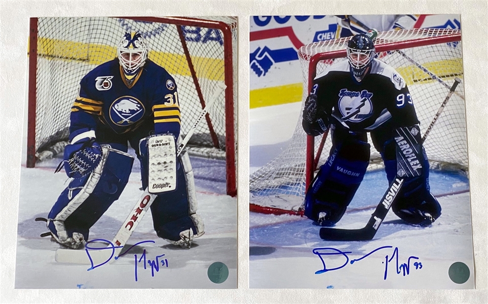 Daren Puppa Signed Sabres & Lightning 8x10 Photos - Lot of 2 (Flawed)