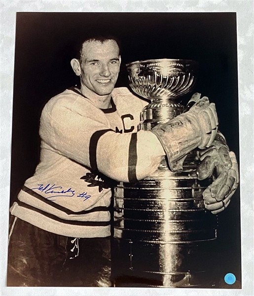 Ted Kennedy Signed Toronto Maple Leafs 16x20 Stanley Cup Hugging Photo