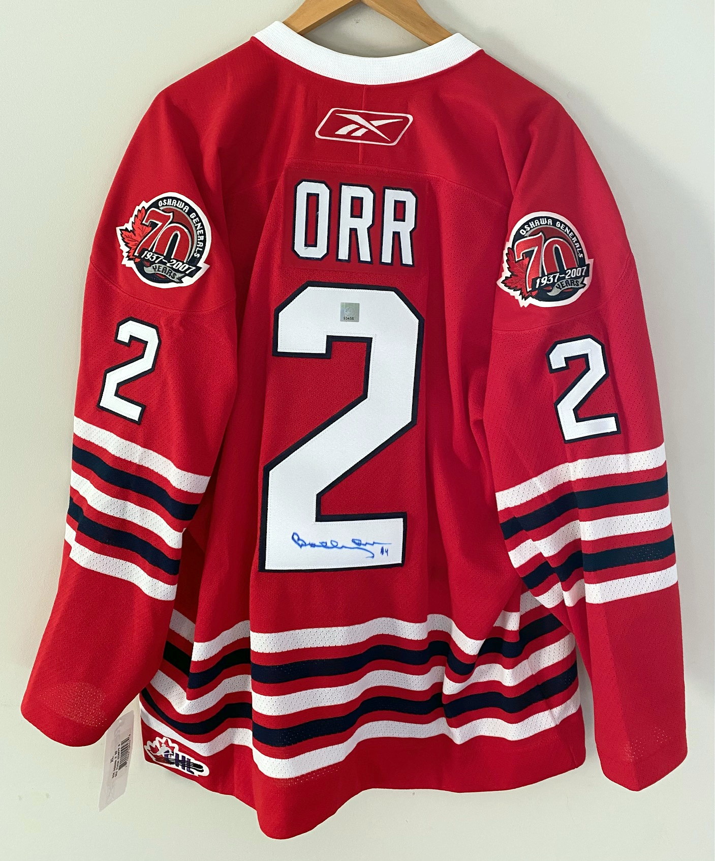 Lot Detail Bobby Orr Signed Oshawa Generals Reebok CHL Jersey GNR