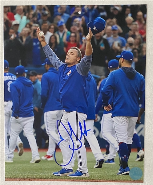 John Gibbons Toronto Blue Jays Manager Signed 8x10 Photo (Flawed)