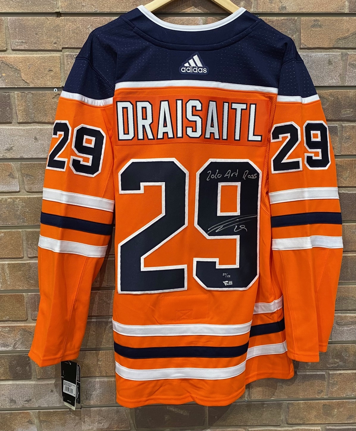 Leon Draisaitl Edmonton Oilers Signed 2020 Art Ross Adidas Jersey #29/29 