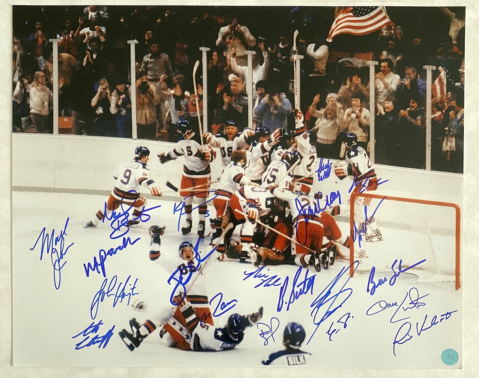 Miracle On Ice Team Signed 1980 USA Hockey 16x20 Photo - 19 Signatures