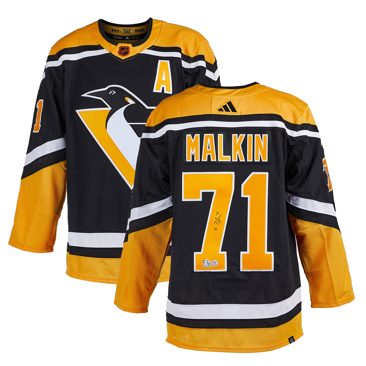 Evgeni Malkin Signed Pittsburgh Penguins Reverse Retro 2.0 adidas Jersey