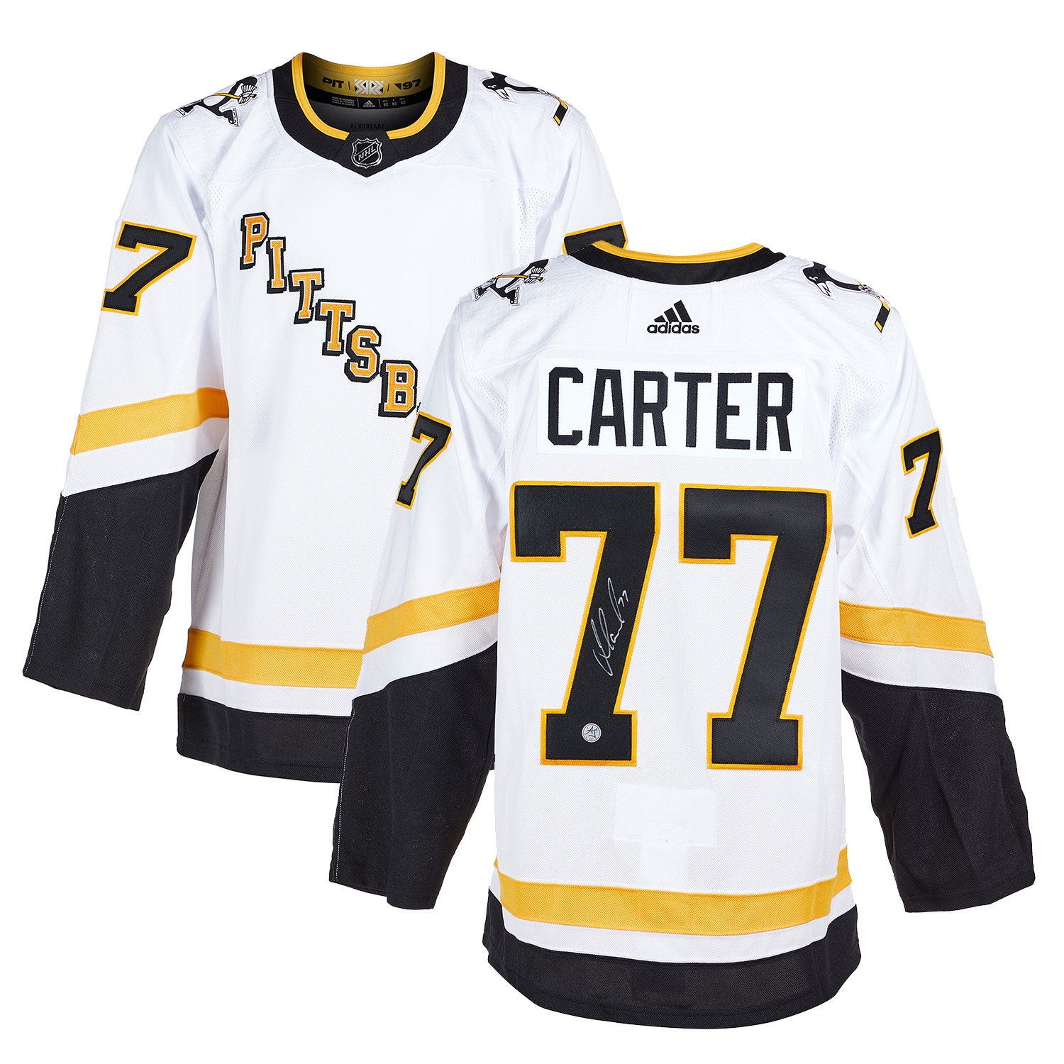 Jeff Carter Pittsburgh Penguins Signed Reverse Retro adidas Jersey