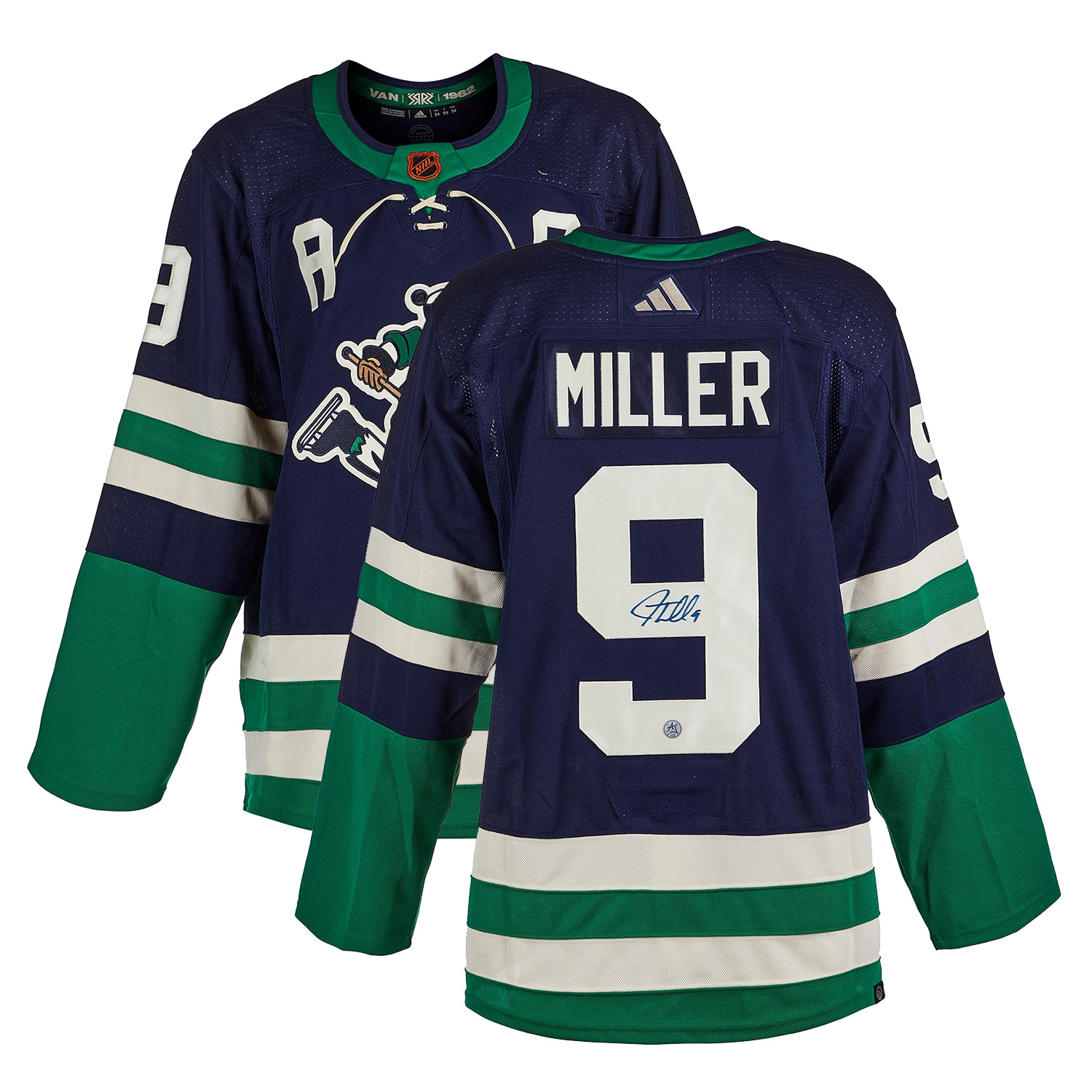 JT Miller Signed Vancouver Canucks Reverse Retro 2.0 adidas Jersey