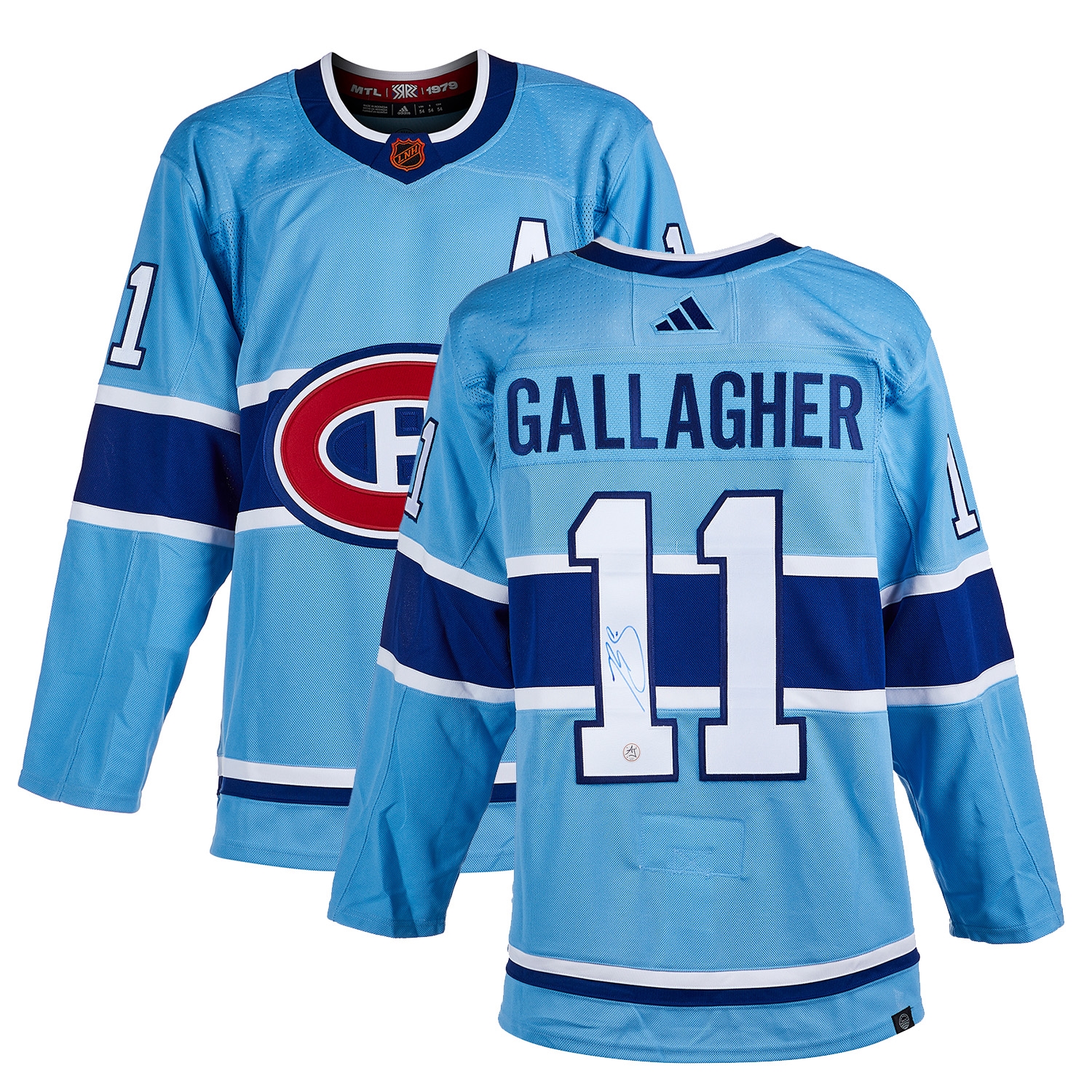 Brendan Gallagher Signed Montreal Canadiens Reverse Retro 2.0 adidas Jersey
