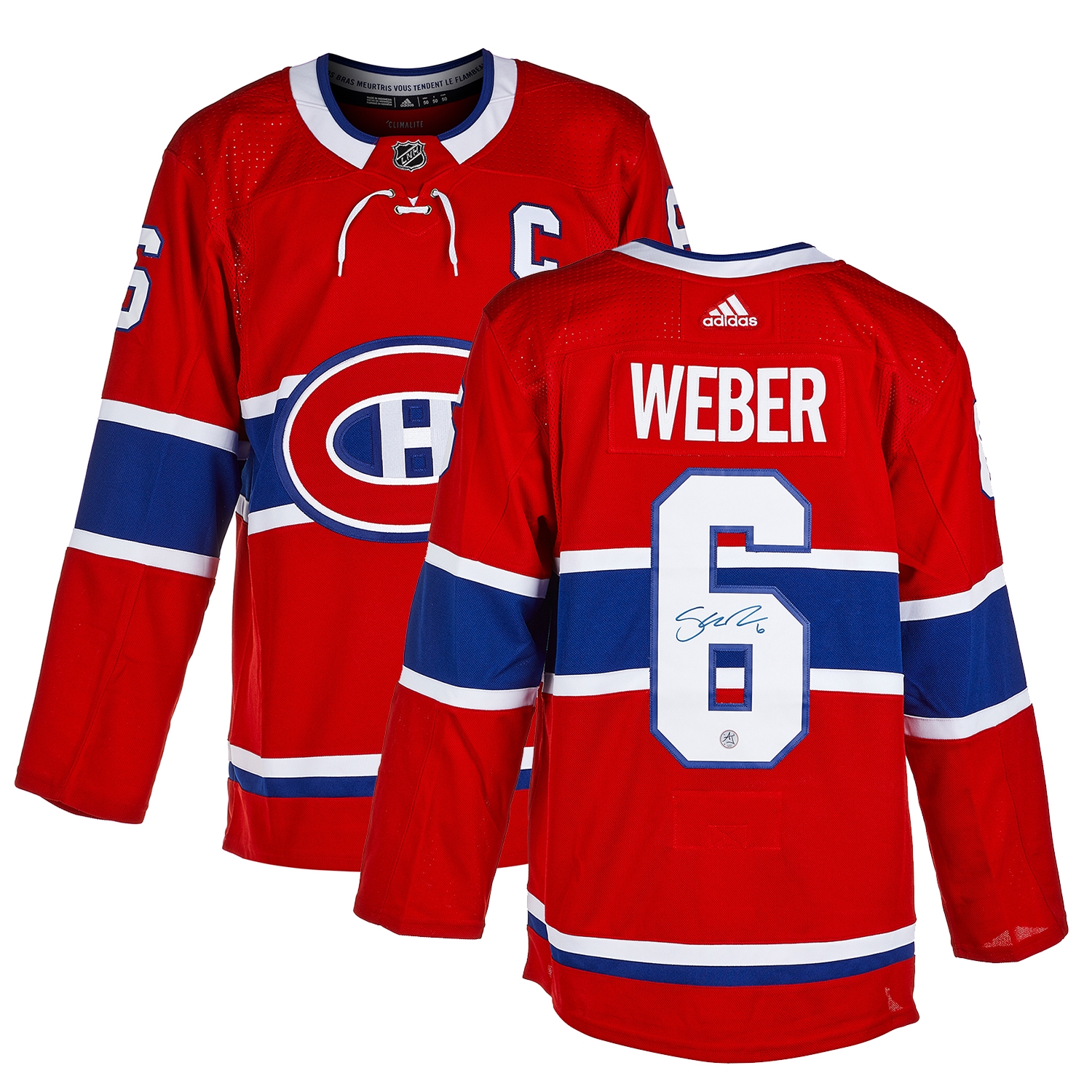 Shea Weber Autographed Montreal Canadiens adidas Jersey