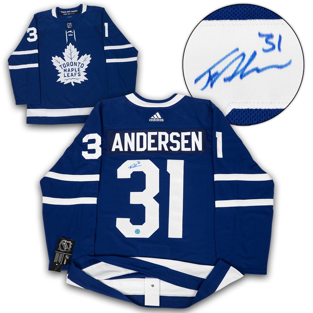 Frederik Andersen Toronto Maple Leafs Autographed adidas Jersey