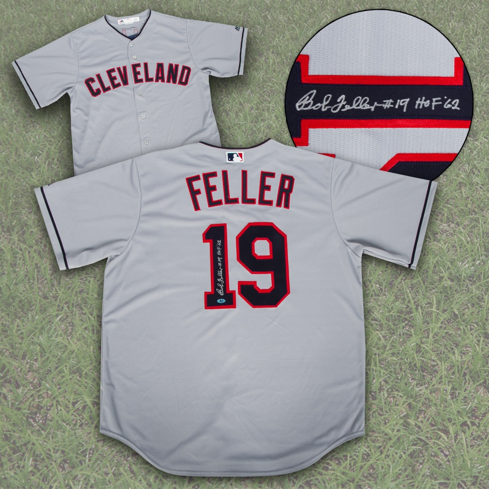 Bob Feller Cleveland Indians Autographed Replica Baseball Jersey
